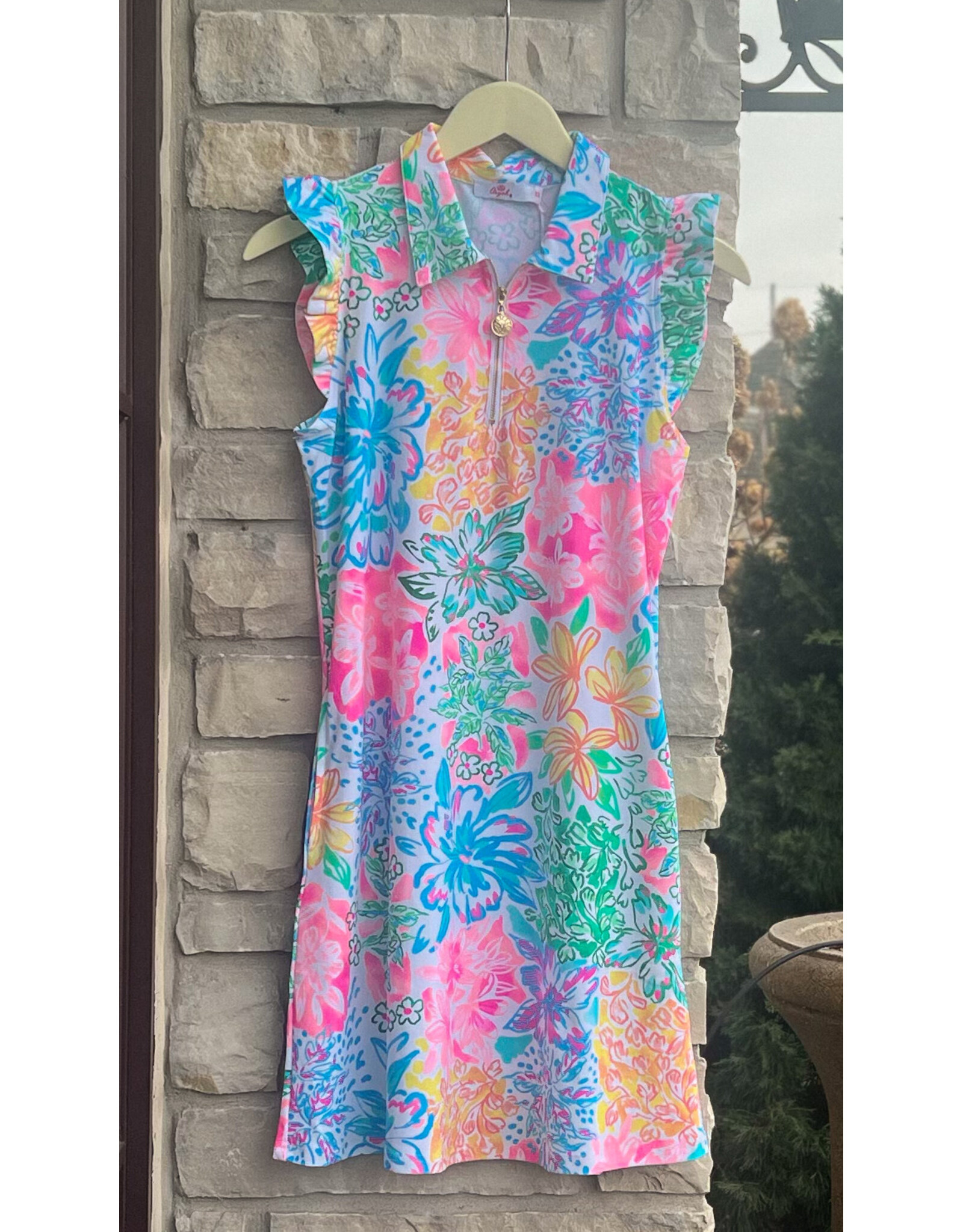 BEATRIZ RUFFLE CAP SLV DRESS