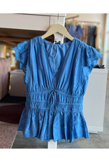 ARAMINTA V NK FLUTTER SLV TOP