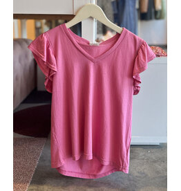 CELAENO V NECK FLUTTER SLVE TOP