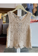 ADRASTOS CIRLCES CROCHET SHELL TOP