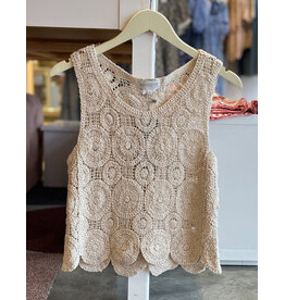 ADRASTOS CIRLCES CROCHET SHELL TOP