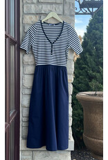 TITUS STRIPED POPLIN DRESS