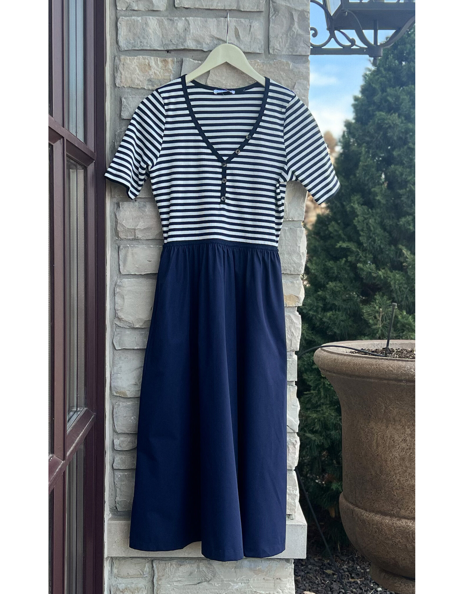TITUS STRIPED POPLIN DRESS