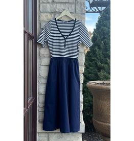 TITUS STRIPED POPLIN DRESS