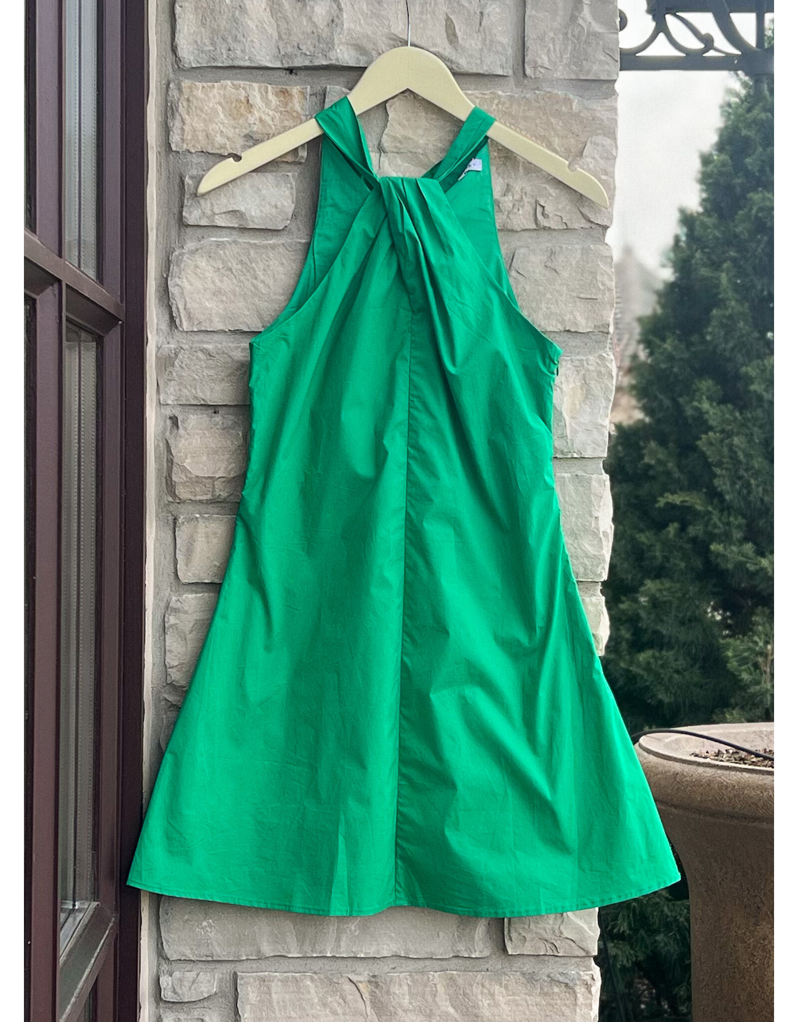 CHLOE POPLIN HALTER DRESS