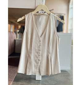 CAMI SLEEVELESS PLEATED VEST