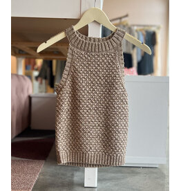 JEMMA BASKET WEAVE HALTER TOP