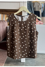 HAIKU SLEEVELESS POLKA DOT TOP