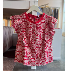 MADIAN FLUTTER SLEEVE TOP