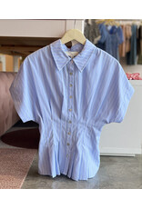 ACCORSA STRIPE BUTTON DOWN TOP