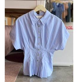 ACCORSA STRIPE BUTTON DOWN TOP