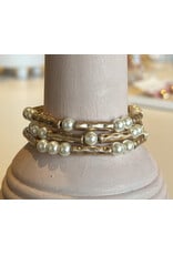 DRACO METAL/PEARL BRACELET