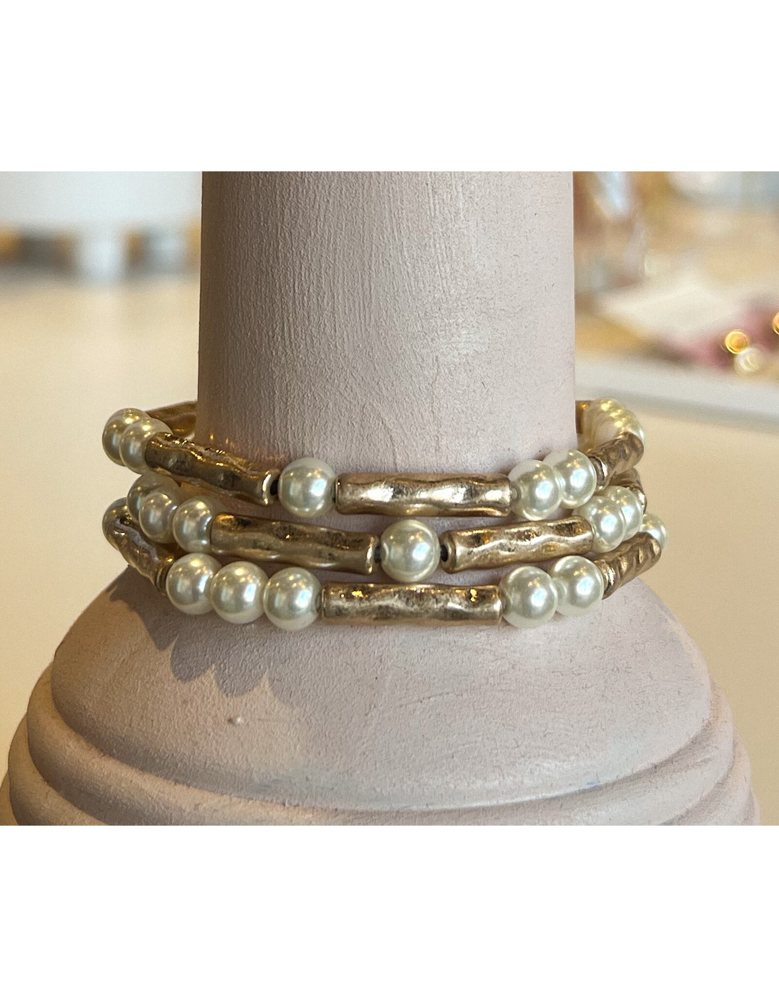 DRACO METAL/PEARL BRACELET