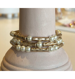 DRACO METAL/PEARL BRACELET