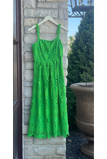 ADELYN RAE ALICE STRAP LACE MIDI DRESS