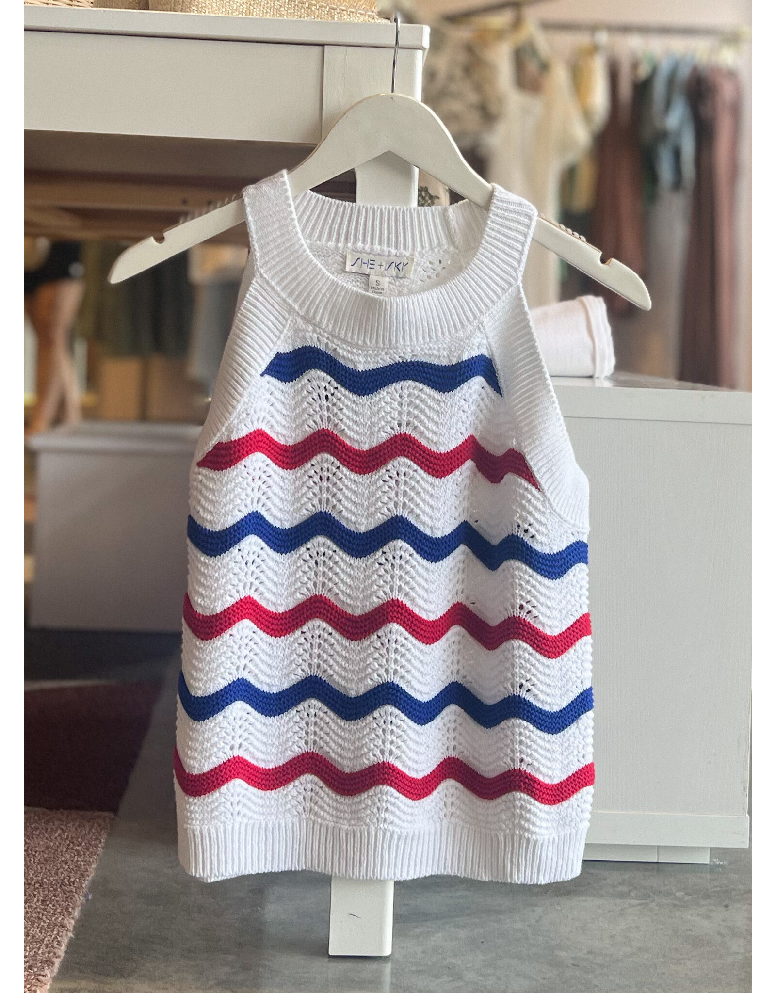 YIHANA STRIPED TANK TOP