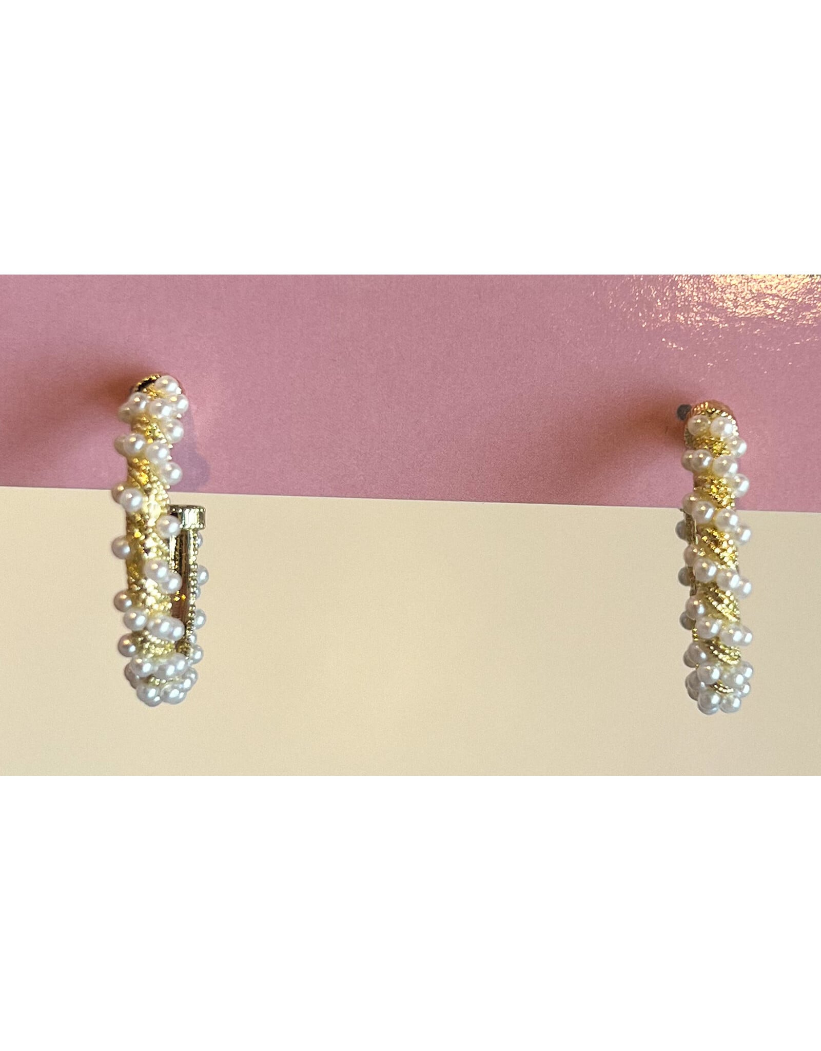 LATHAM PEARL STUDDED HOOP