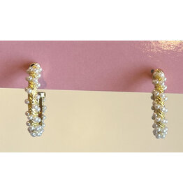 LATHAM PEARL STUDDED HOOP