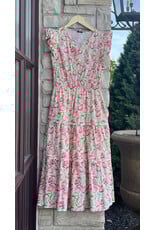 JADEY FLORAL TIERED DRESS