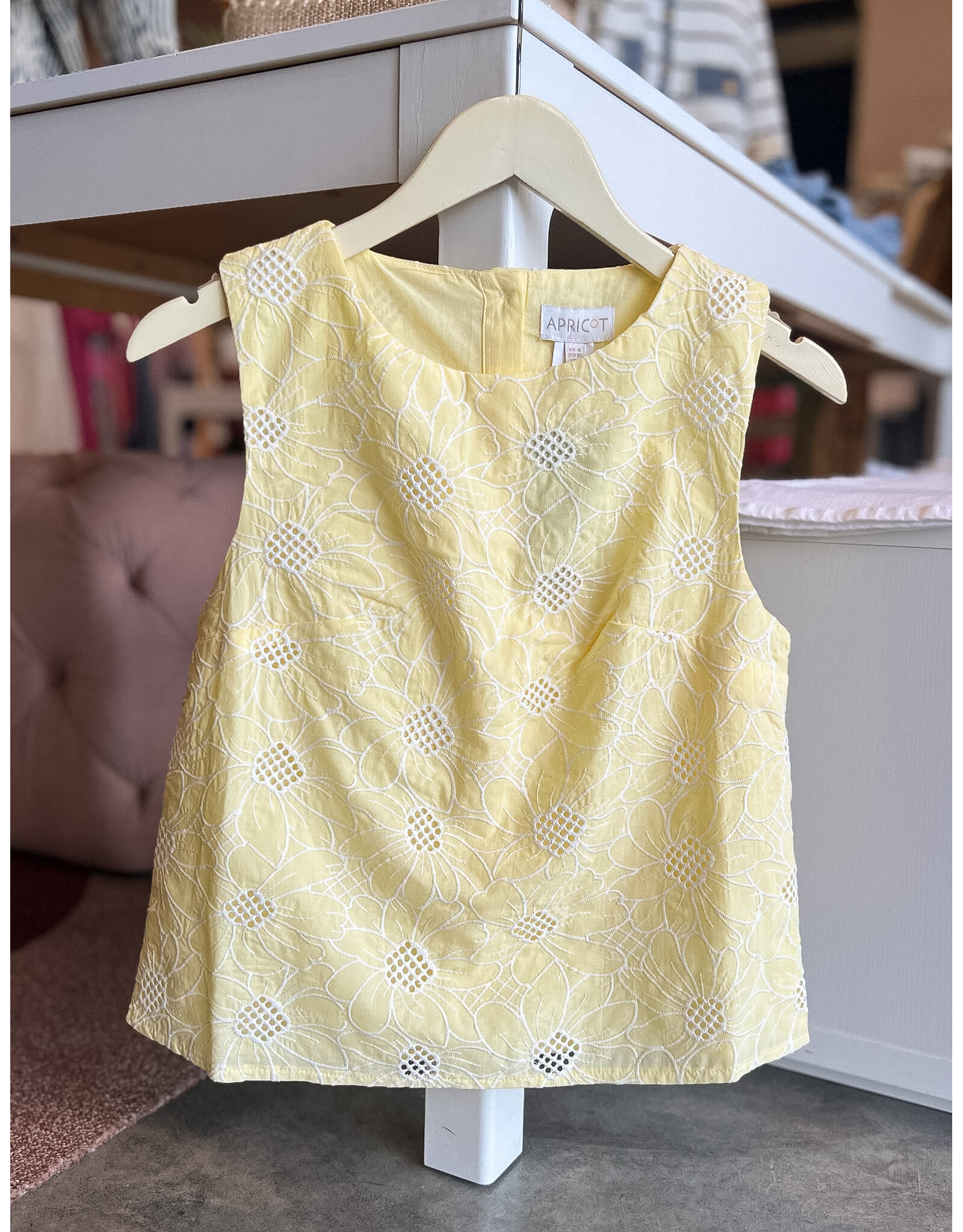 ALEKA EMBROIDERED SHELL TOP