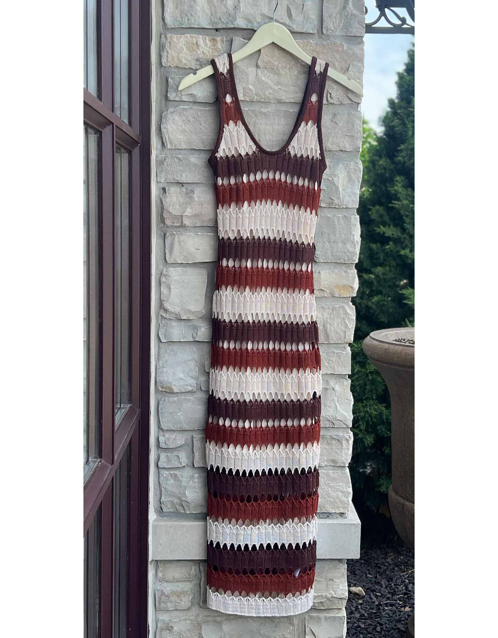 ARETHUSA CROCHET STRIPE MAXI