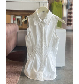 JAY POPLIN PLEATED TOP