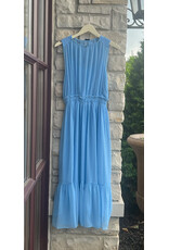 NITUNA SHEER GATHERED MIDI DRESS