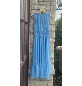 NITUNA SHEER GATHERED MIDI DRESS