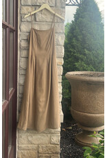 GENET SEAMED BODICE PLEATED MIDI DRESS