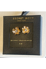BOWERS CZ FLOWER EARRING