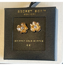 BOWERS CZ FLOWER EARRING