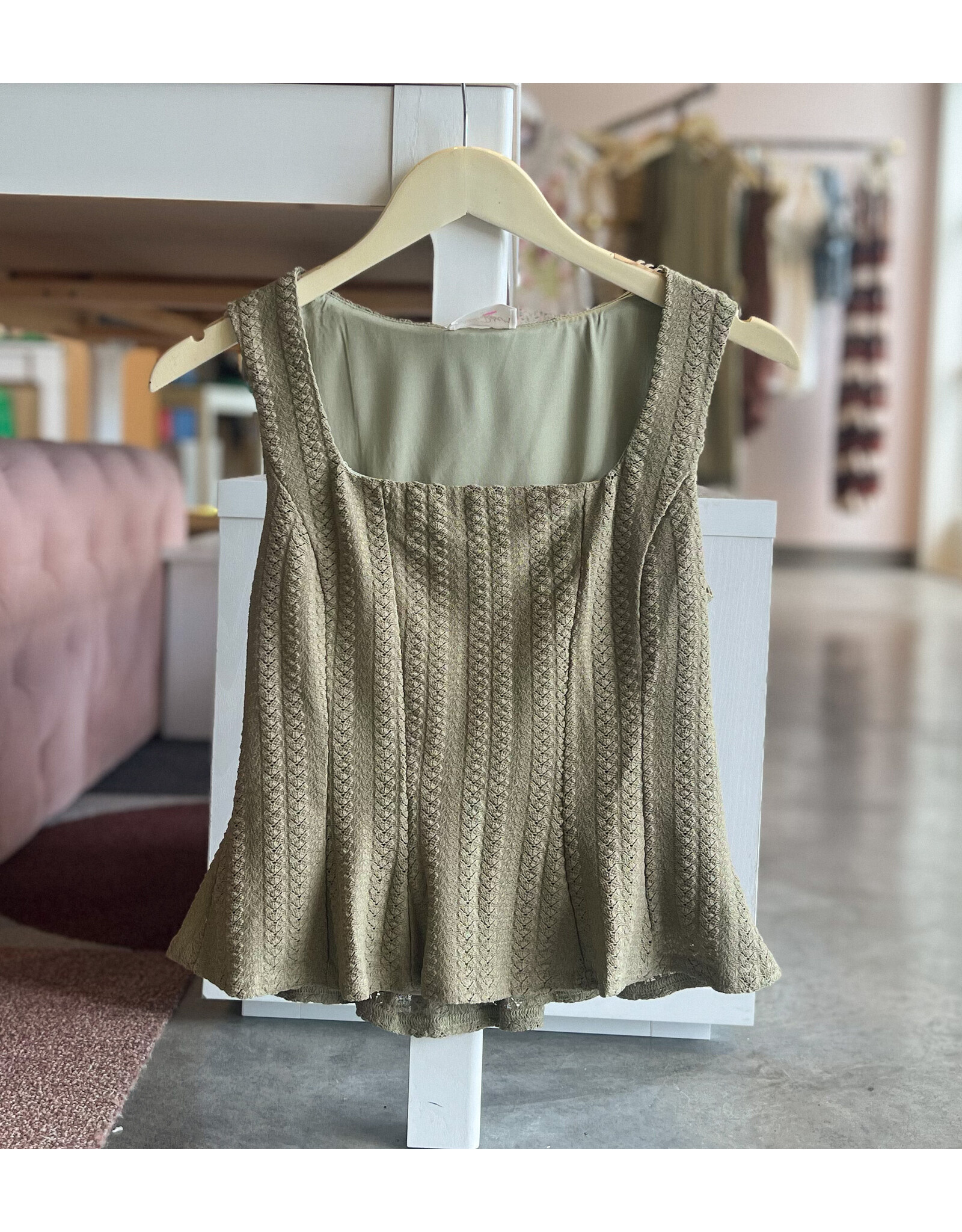 GIBBY PEPLUM HEM TOP