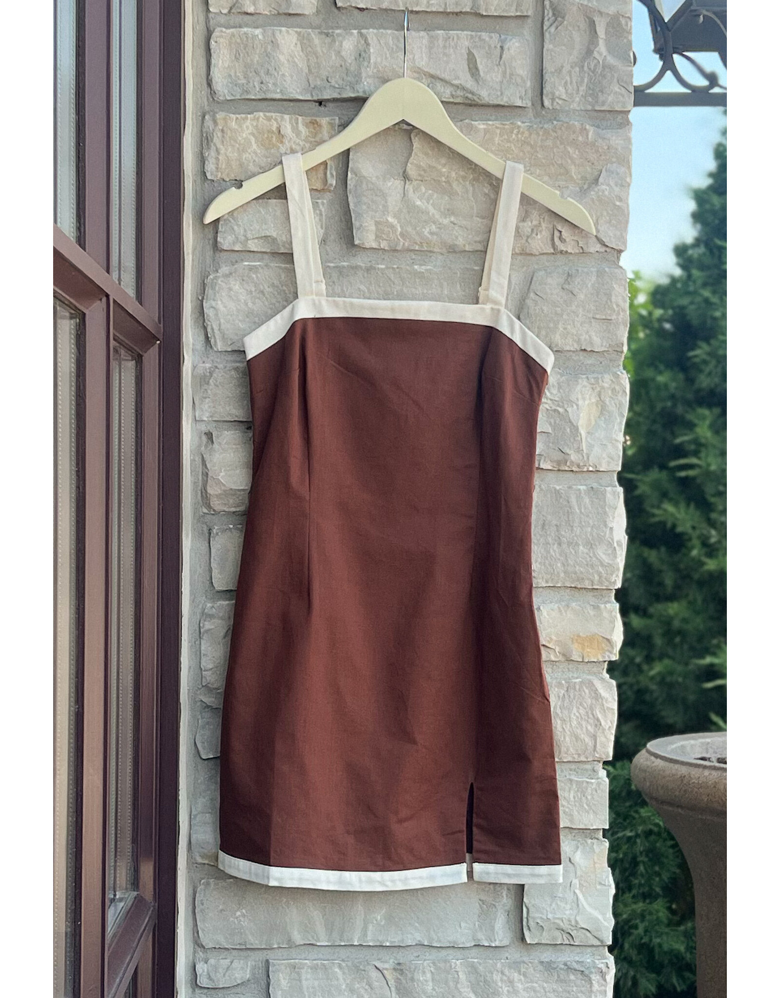 SADIE CONTRAST TRIM MINI DRESS
