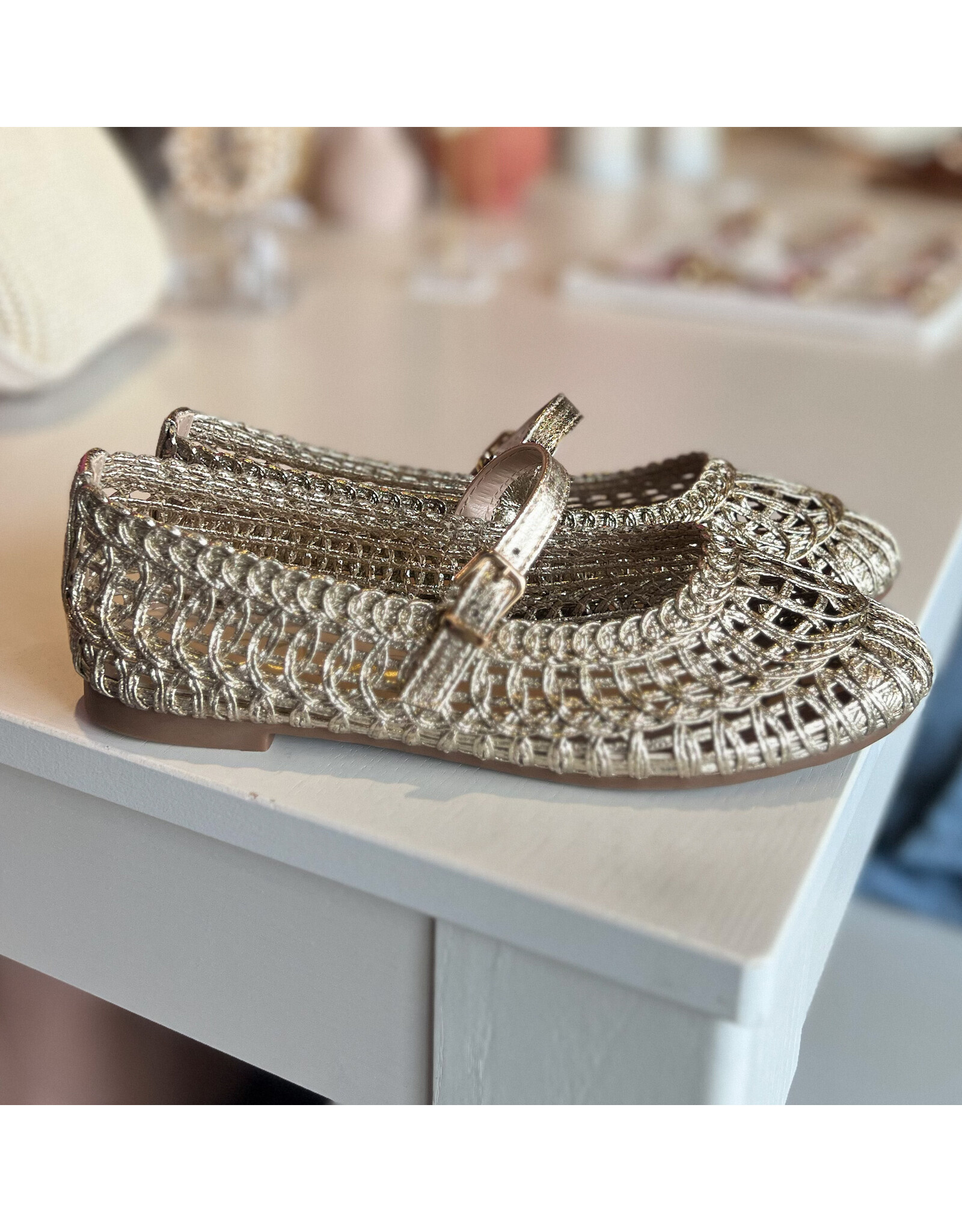 SUSAN WOVEN MARY JANE FLAT