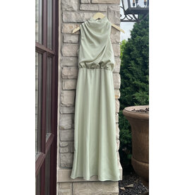 TAKAKO SATIN HALTER SLEEVELESS DRESS