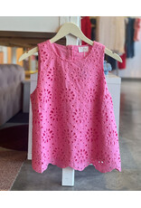 RAFIKI FLORAL EYELET LACE SLVL TOP