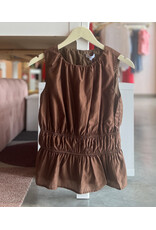 AVRIL RUCHED SLEEVELESS BLOUSE