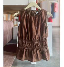 AVRIL RUCHED SLEEVELESS BLOUSE