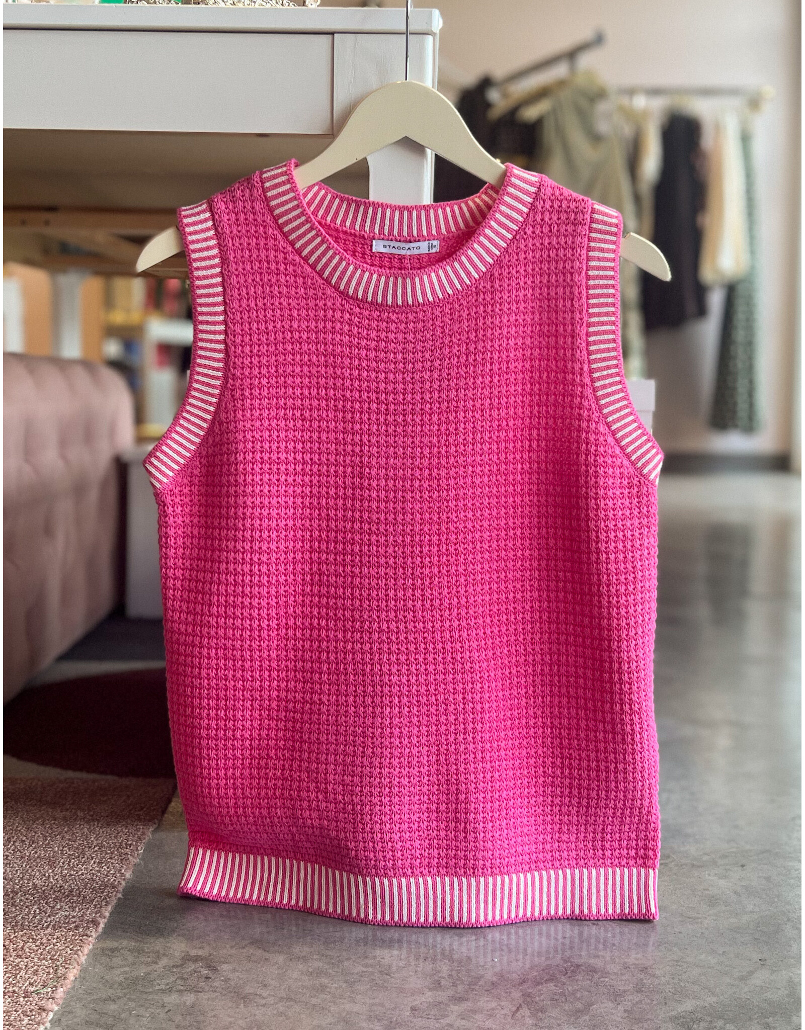 TEDRA RIBBED SLEEVELESS TOP