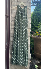 TADITA SLEEVELESS POLKA DOT HALTER MAXI