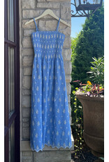 JUNIA FLORAL GINGHAM MAXI DRESS