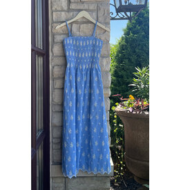 JUNIA FLORAL GINGHAM MAXI DRESS