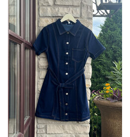 MADEENAT BUTTON DOWN MINI DRESS