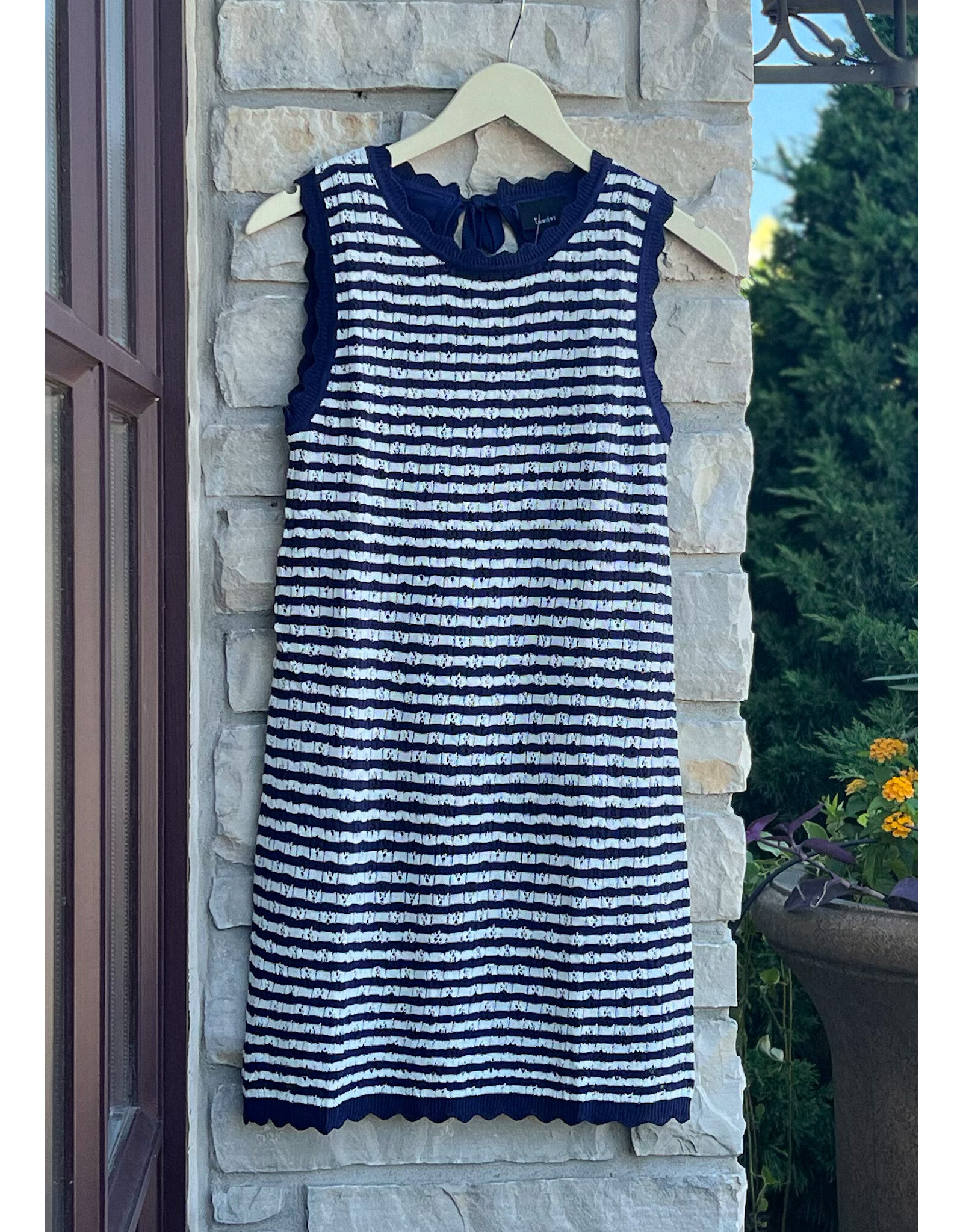 SEASIDE STRIPE KNIT MINI DRESS