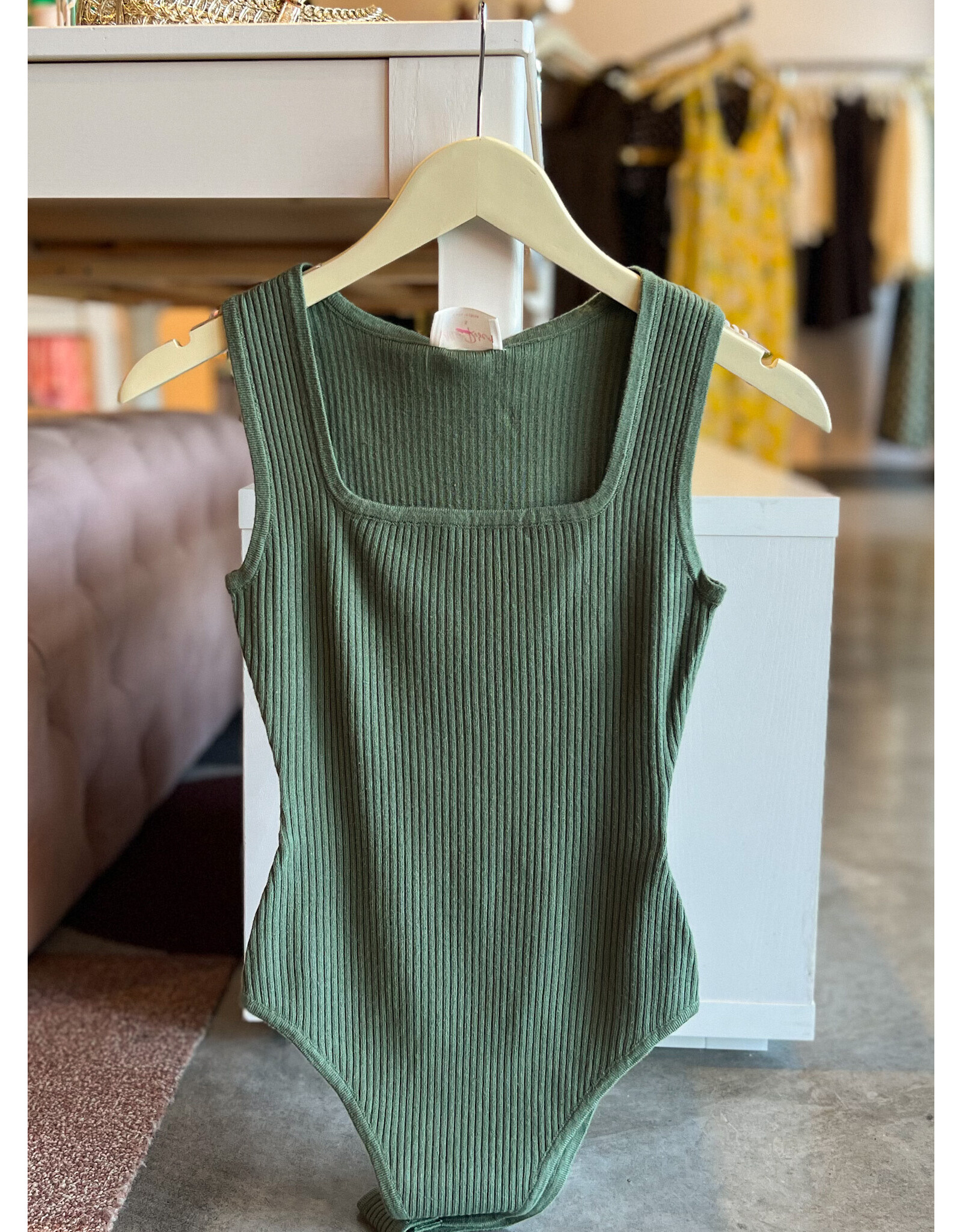 BENVOLIO SQUARE NECK RIBBED BODYSUIT