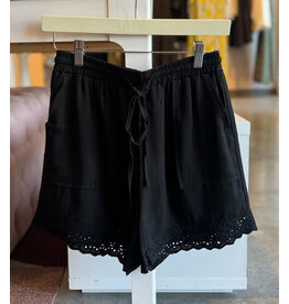 BERKANT LINEN BLEND EYELET LACE SHORTS
