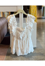 ABHA EMBROIDERED FLORAL BABYDOLL TOP