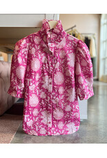 THEO PUFF SLEEVE BUTTON DOWN TOP