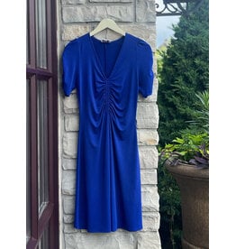 AELIANA V NK SHIRRED DRESS