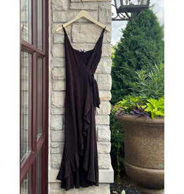 FLAVIA SPAGHETTI WRAP MIDI DRESS